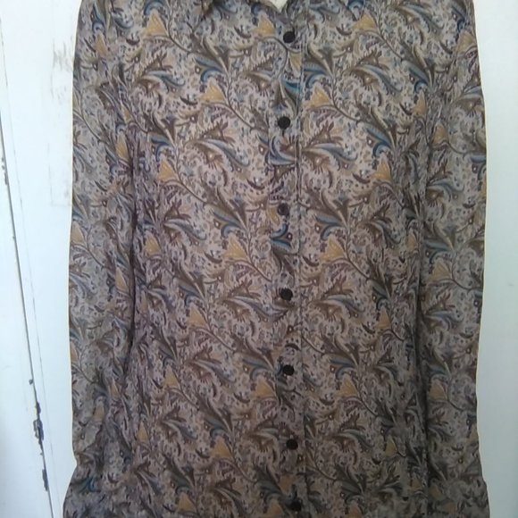 Size Large MG originals  long sleeved shirt blouse - Picture 2 of 2